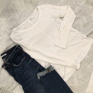White long sleeve shirt 100% organic cotton
